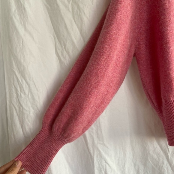 Sandro Paris Wool V-Neck Sweater Cardigan Size Medium - Picture 4 of 13